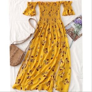 Off Shoulder Midi Dress